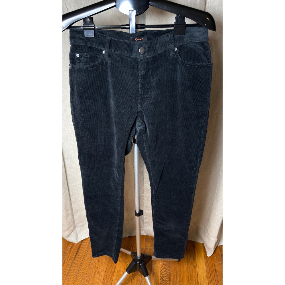 Quince Organic Stretch Corduroy 5-Pocket Pants Men's 30x30 Black NWT